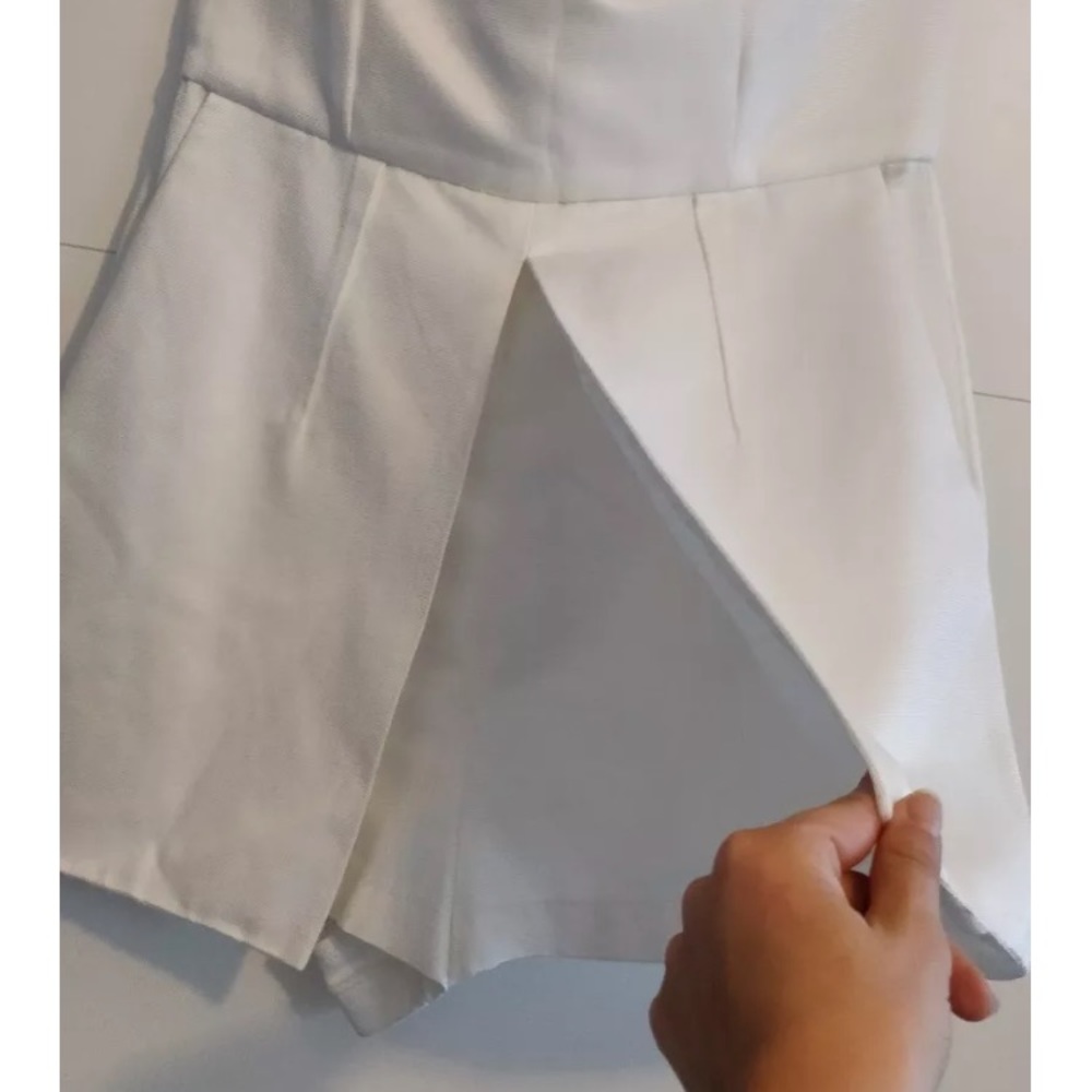 TopShop White bandeau skort playsuit size 6 US